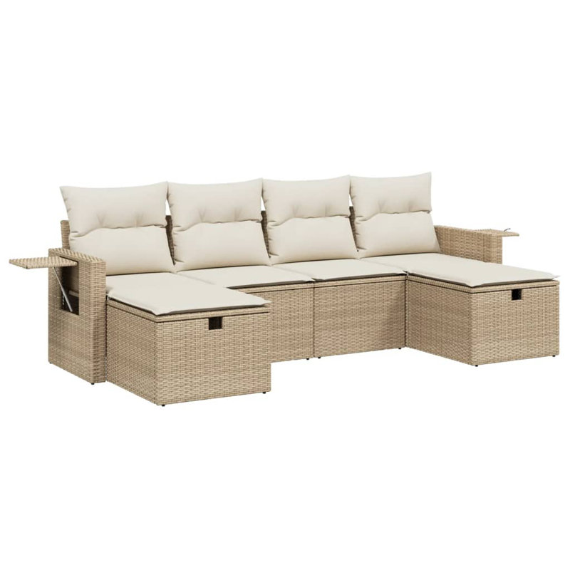 Ensemble de canapé de jardin Vidaxl, Blanc, Beige