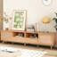 Meuble télé 85 po: Design, structure solide, intérieur spacieux pour: élégant, construit, rangement