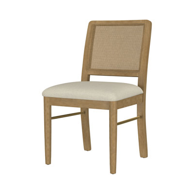 20.4" W Coastal Dining Side Chair, Cream / Sand Wash