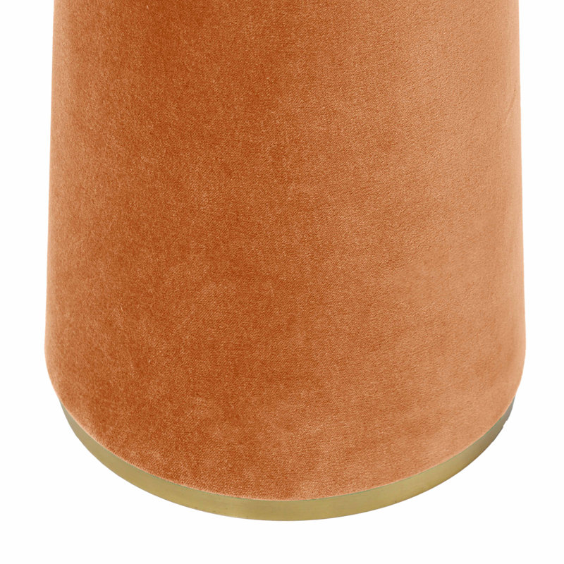Lampe sur pied en velours, Orange, Orange