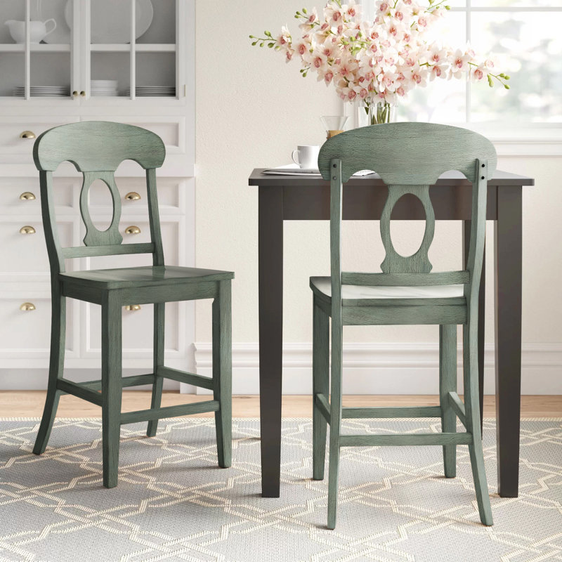 Beaufort Solid Wood Counter Stool, Antique Sage, Counter Stool (24.21” Seat Height)