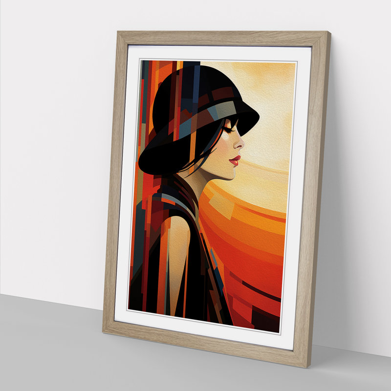 Single Picture Frame Print on Wood, 64cm H x 46cm W, Oak Framed