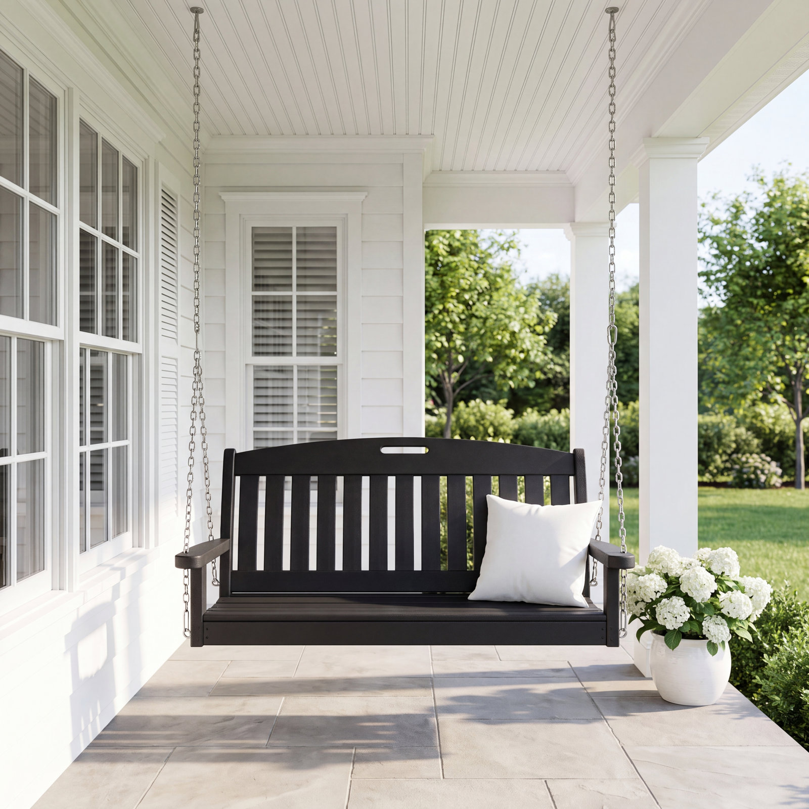 POLYWOOD® Nautical Swing, Black