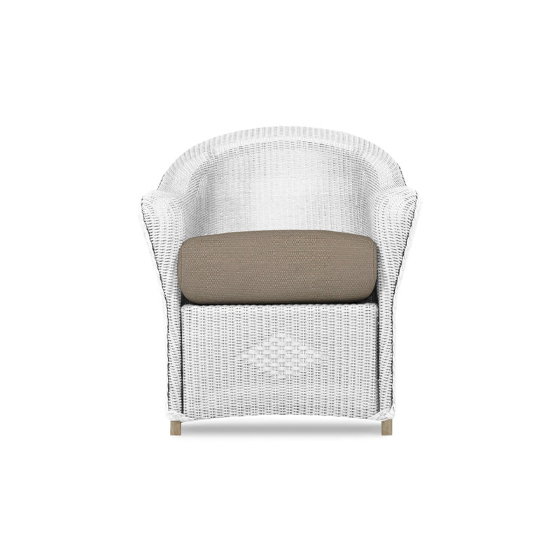 Reflections Outdoor Dining Armchair, Demo Oatmeal, White