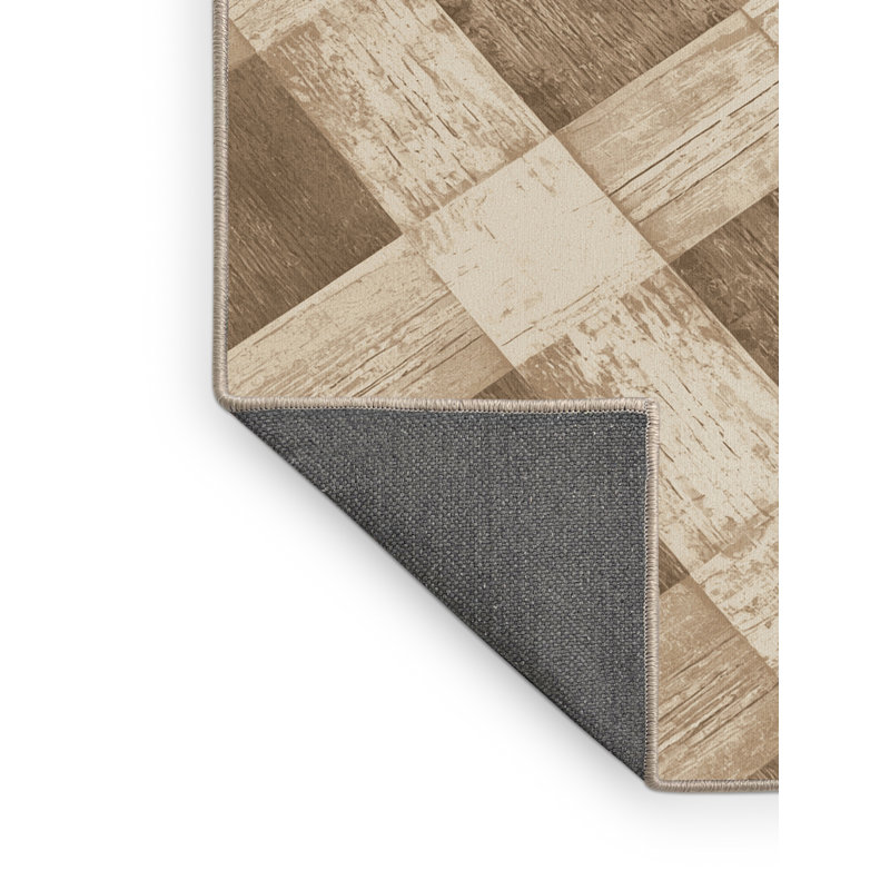 Tapis moelleux moelleux en vichy rustique Earls, 2 x 3