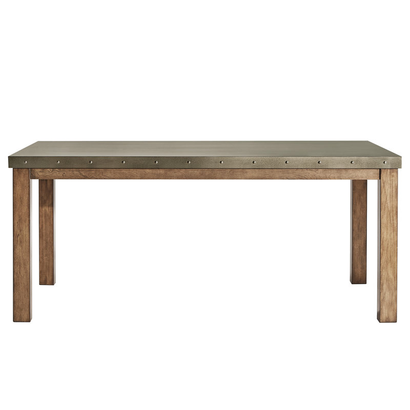 Rectangular Stainless Steel Top Dining Table