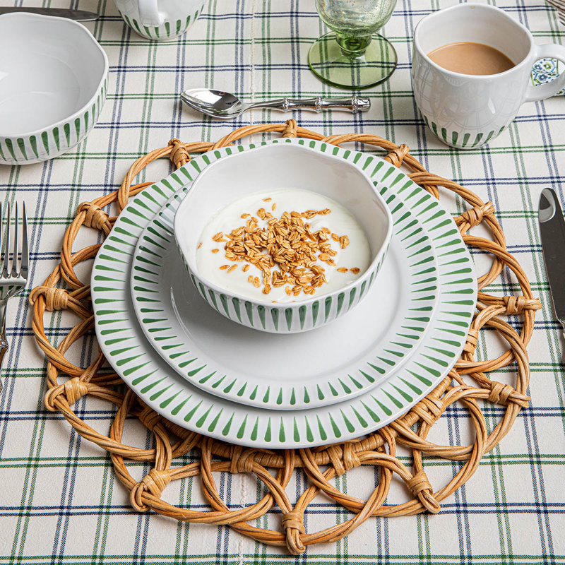 Sitio Stripe 4 Pieces Place Setting