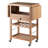 Barton Multi Storage Utility Cart with Wheels in Natural Finish, 35.30'' H X 45.05'' W X 14.60'' D