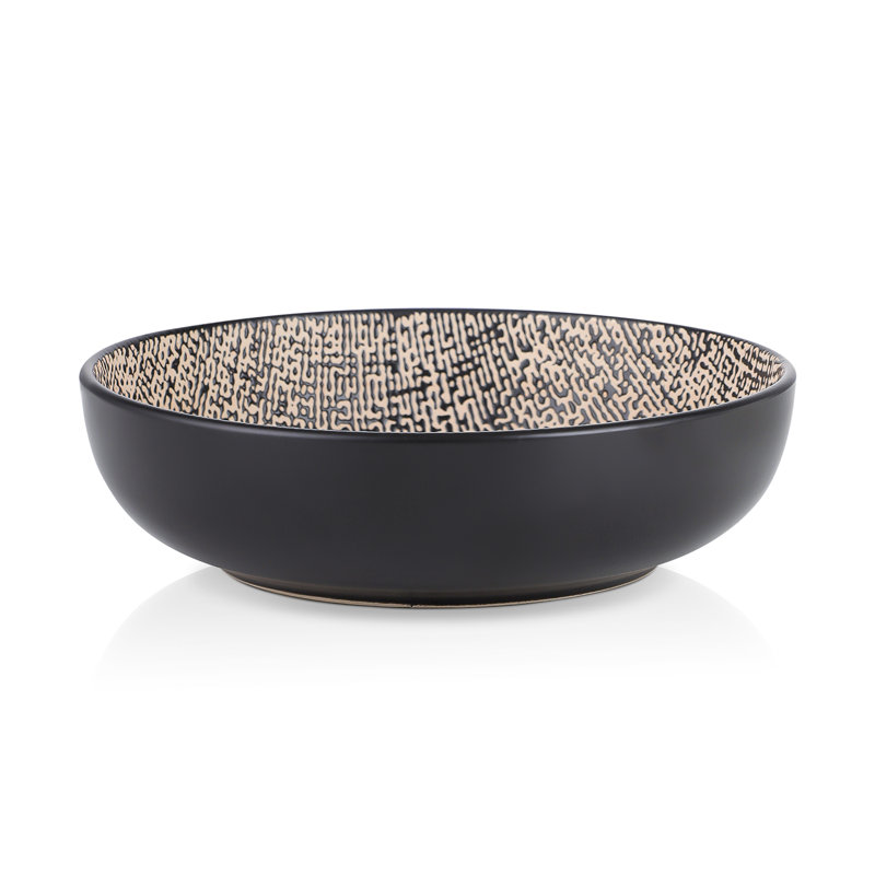 Stone Lain Sophie 4-Piece Bowl Set Stoneware, Black
