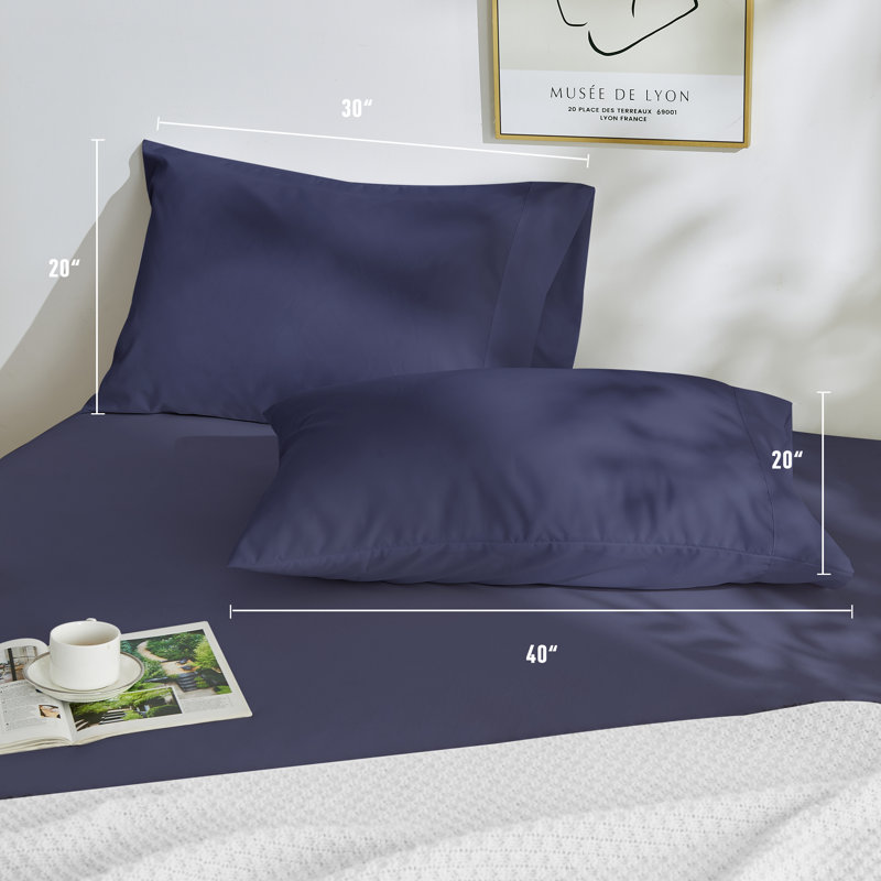 Double Brushed, Skin-Friendly Pillowcase set, Queen Pillow Case, Navy