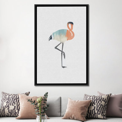 « pastel flamant rose », impression sur toile