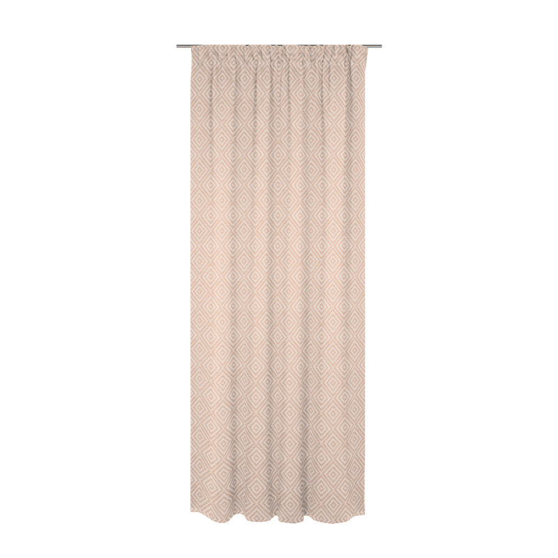 Abha Room Darkening Curtains Panel, 255cm H x 132cm W, Terra