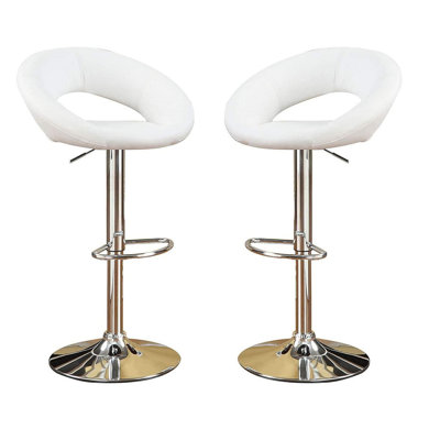 Ensemble de 2 chaises à hauteur réglable en similicuir