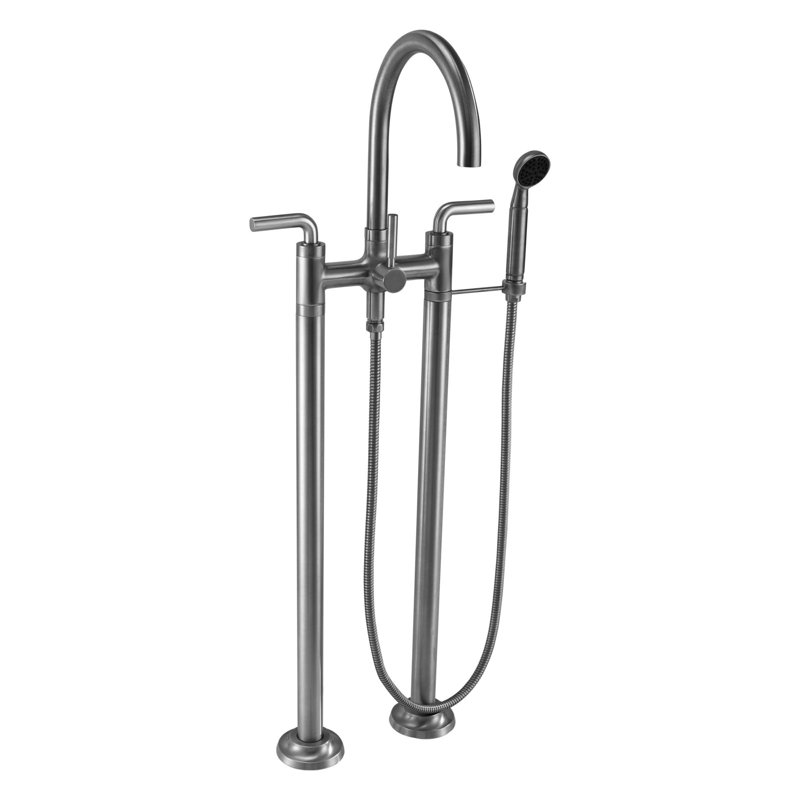 Descanso Tub Filler with Diverter, Matte Black, Lever Handle