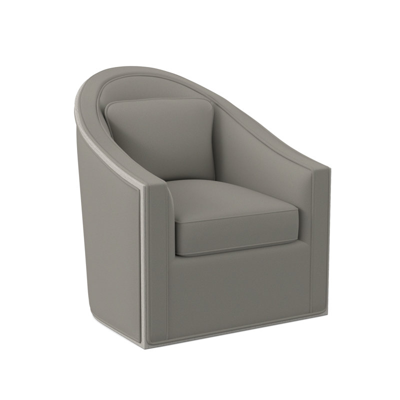 Fauteuil pivotant Academy, Bisque, 100% polyester ivoire Fizz
