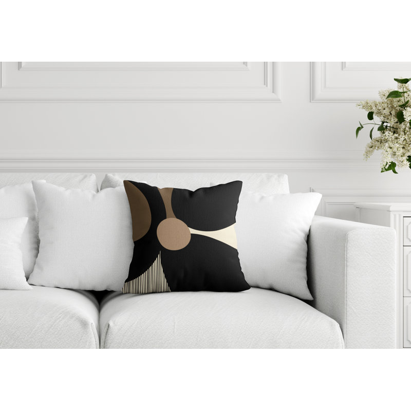 Lara Floral Outdoor Reversible Throw Pillow, Off White, 19" x 19"