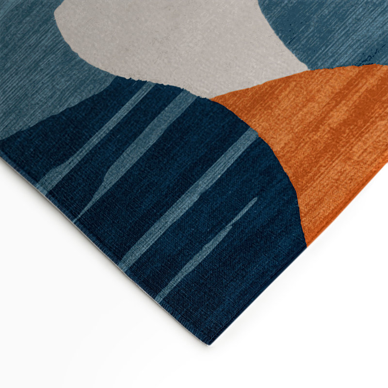 Watercolor Gray Indoor and Outdoor Area Rug, Rectangle 3' x 5'