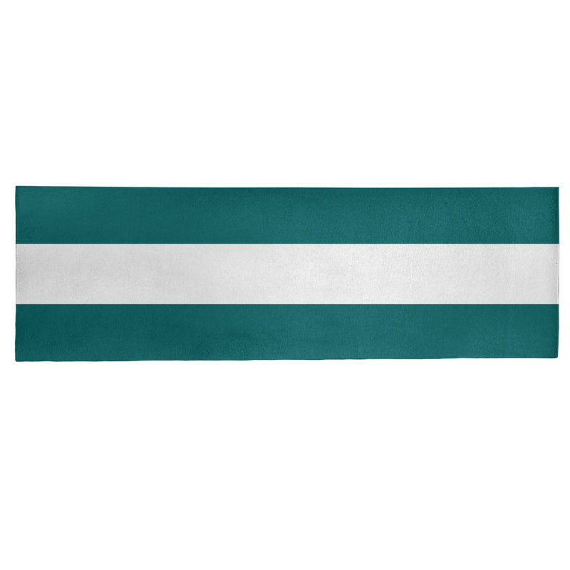 Tapis en poly retour à rayures de football miami miami, Tapis de couloir 2 pi 6 po x 8 pi