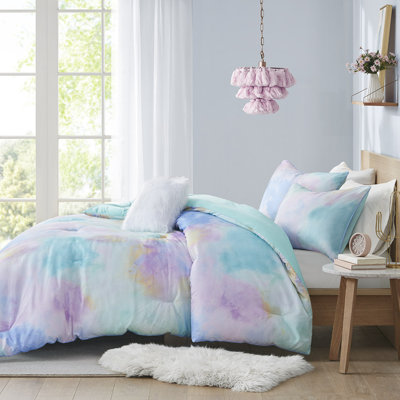 Ensemble d'édredon Vibrant Watercolor Tie Dye
