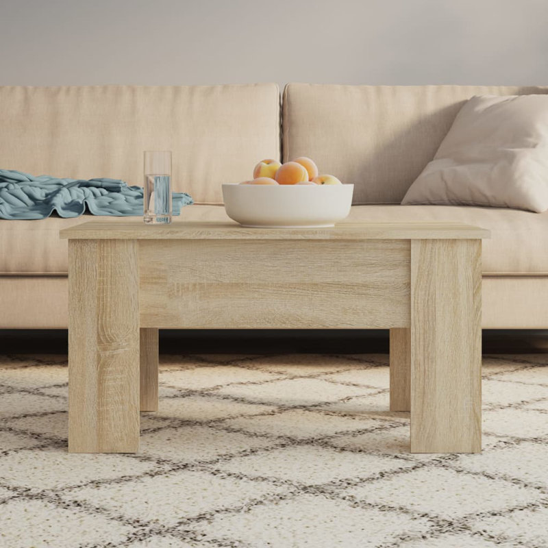 Malpaso Manufactured Wood Frame Single Coffee Table with Storage, Sonoma Oak, 16.1" H x 31.1" W x 19.3" D