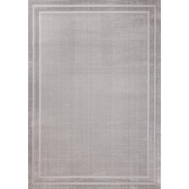 Tapis gris à motif géométrique 5 pi x 8 pi