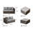 4-Person Outdoor Wicker Sectional Sofa Set With Cushions-124961462