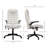 High Back Vibration Massage Office Chair With 6 Vibration Points, Heated Reclining PU Leather Computer Chair With Armrest And Remote