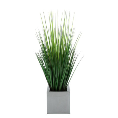 27'' Faux Reed Grass in Metal Pot