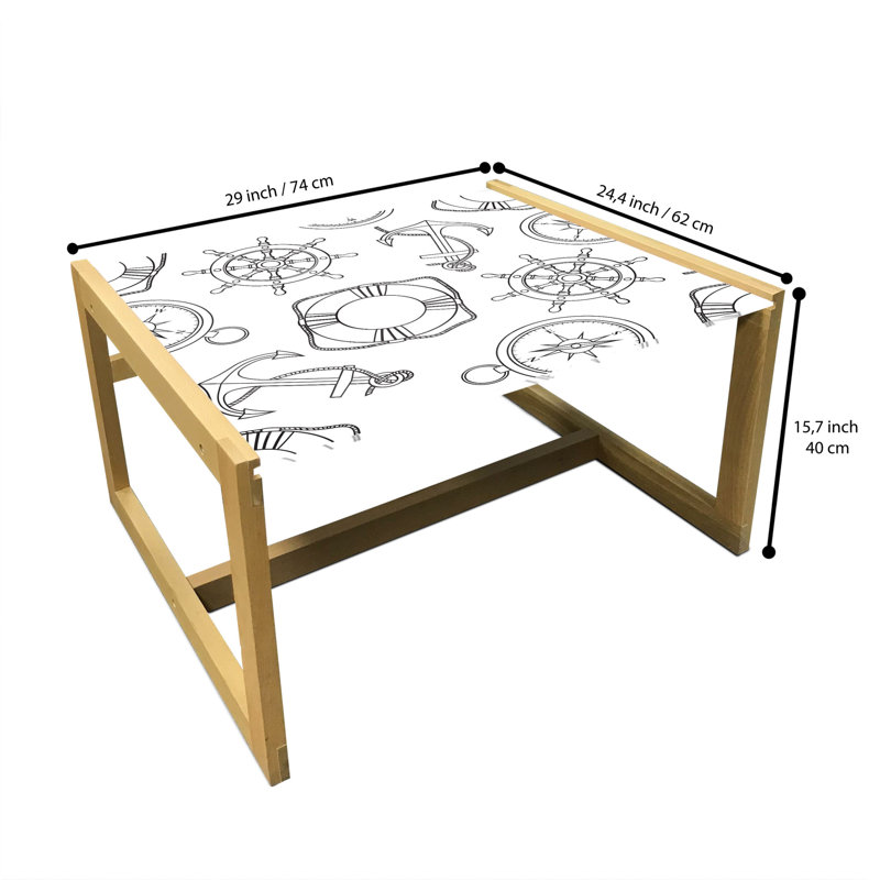 Jahne Sled Coffee Table, 62cm H x 74cm W x 40cm D