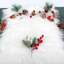 Chemin de table de Noël, chemin de table en fausse fourrure pour décorations de table de Noël, chemin de table de Noël