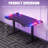 47“ Electric Height-Adjustable Gaming Desk with LED Lighting, Ergonomic PC Table with Carbon Fiber Surface, 2 Memory Positions and 2 Sizes, Gaming Computer Desk for Home, Home Office, and Office, Black-552586516