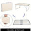 Table pliante portative pour l'extérieur - Aluminium léger, hauteurs réglables, surface de l'eau, mouvement facile à prise fixe, plateau de camping en aluminium beige et gris argenté 3, pratique