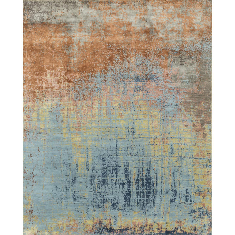 Tapis contemporain noué à la main Dover
