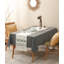 Nappe rectangulaire grise infroissable à rebords festonnés 56 po x 40 po-376606438-376606462