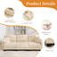 Canapé en chenille 100,7 po Cloud avec coussin lombaire et garniture pompon-1304044774