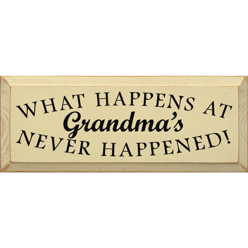 «What Happens at Grandma's Never Happens!» Art textuel