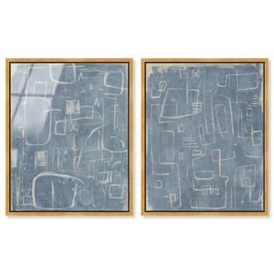 Lines and Ideas Set High-Gloss Frameless Acrylic Glass Wall Art Abstract Print by Oliver Gal, Ready to Hang, 16 x 20