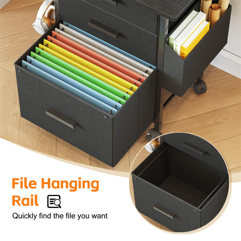 55.8cm Wide 3 -Drawer Mobile File Cabinet