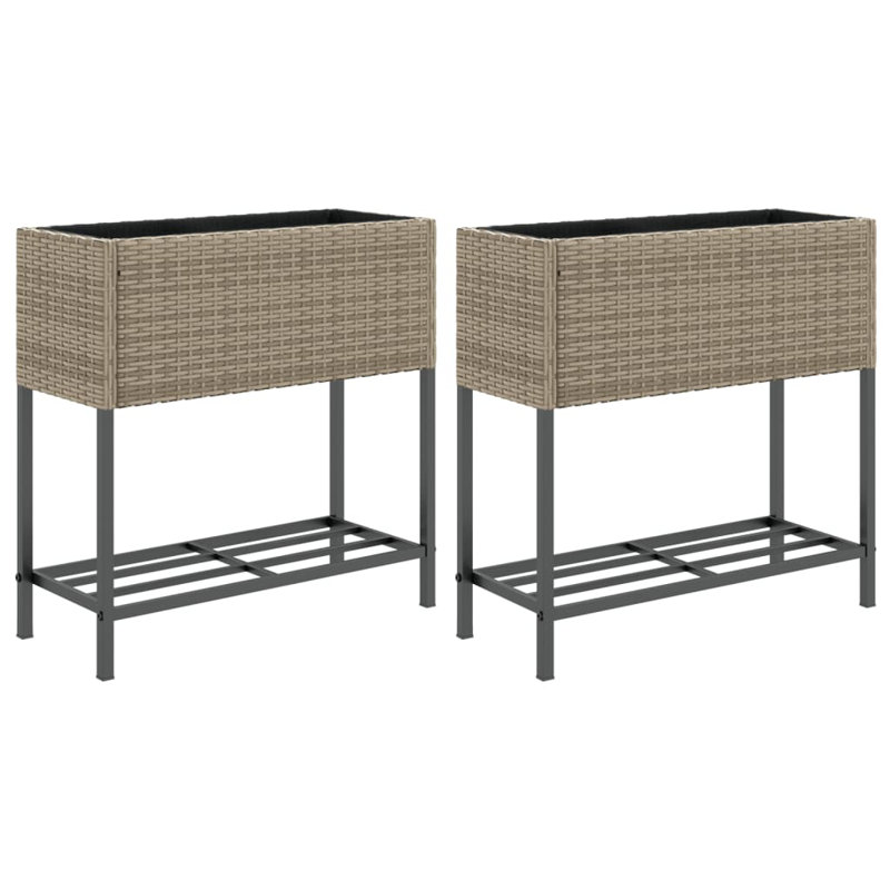 Elevated Planter, 70cm H x 70cm W x 28cm D, Grey