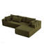 Ensemble de canapé modulaire rembourré en chenille Modern, canapé de salon modulaire en L de 108 pouces avec 6 coussins