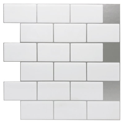 Art3d 12x12 PVC Peel and Stick Subway Tile Backsplash