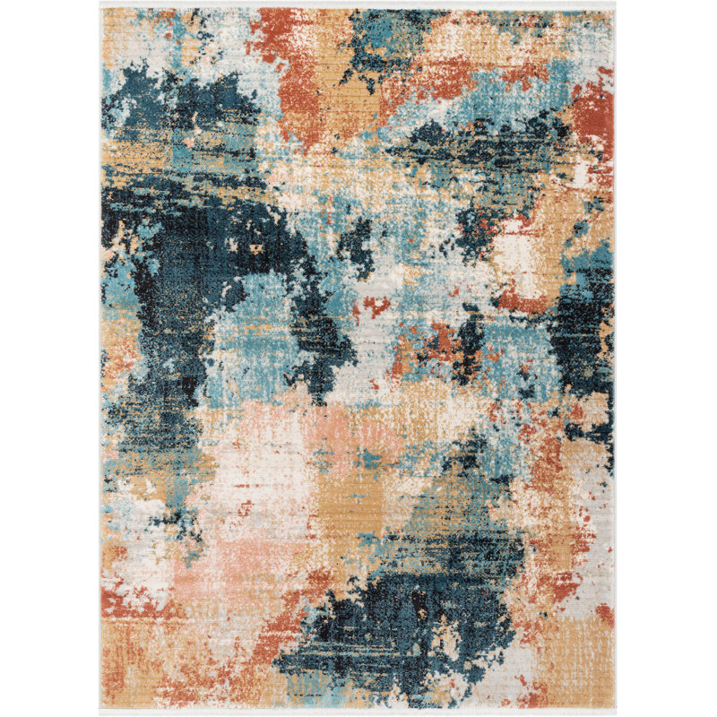 Indira Abstract Synthetic Area Rug, Rectangle 120 x 160cm