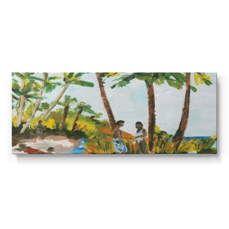 Hot Summer II - Toile tendue avec châssis - Prêt à accrocher, H 12 po x l 30 po