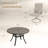 4-Person Outdoor Round Patio Dining Set With Swivel Chairs-801019918