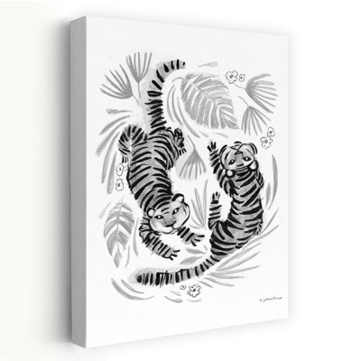 Tigresse, tigre de palmier, art tropical