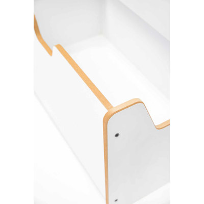 Modern White Bookshelf, 22.4 x 21.7 x 13.4 inches | 100% MDF, Thickness: 0.5 inches | Scandinavian Design, Stylish Storage Solution for Home & Office