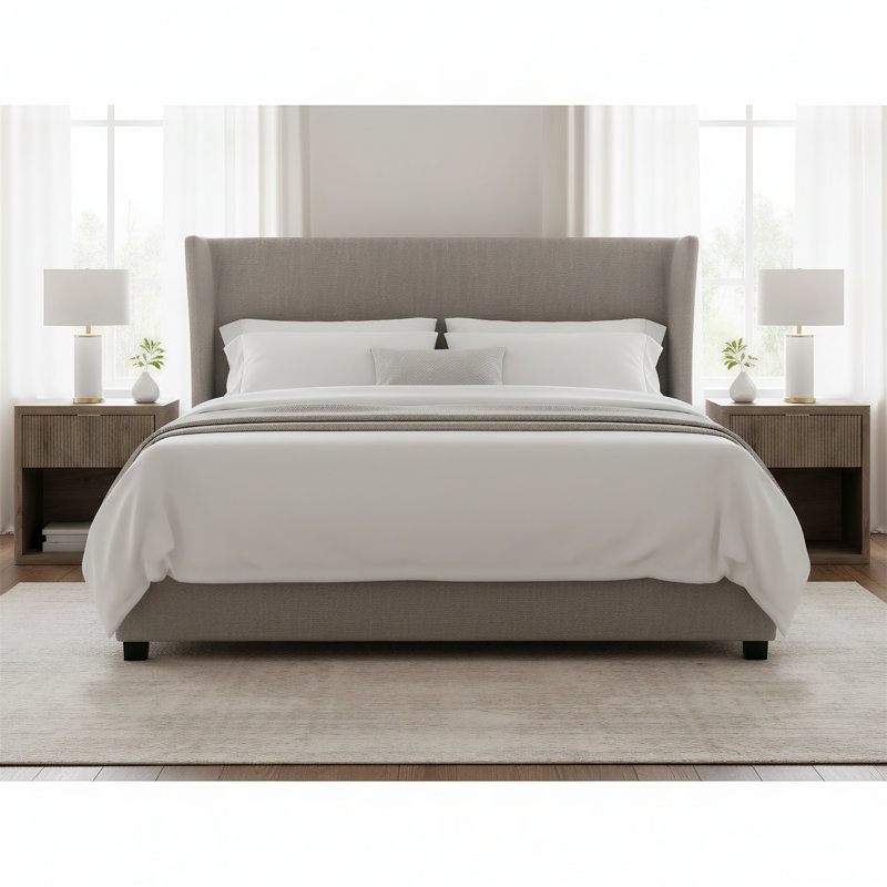 Bedside Table With Recessed Design And Drawer Storage Functionality, Ash Brown