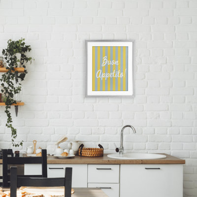 «Buon Appetito Italian Kitchen», reproduction encadrée sous verre, conception de Sundance Group, LLC