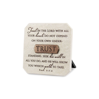 Hararat Tabletop Plaque Trust Bronze 3.75"H