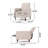 Fabric Recliner Chair Mid-Century Modern Recliner Pushback Single Recliner Sofa With Thicker Seat Cushion Tufted Upholstered Sofa With Wooden Leg For Living Room Bedroom-633445536